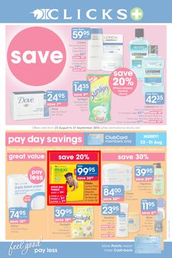 Clicks : Feel Good Pay Less (22 Aug - 21 Sep 2014), page 1