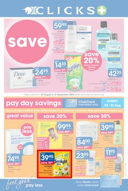 Clicks : Feel Good Pay Less (22 Aug - 21 Sep 2014), page 1