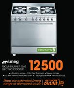 Smeg 90cm 4 Burner Gas Electric Cooker