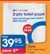 Clicks 2-Ply Toilet Paper-Per Pack