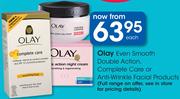 Olay Even Smooth Double Action Complete Care Or Anti-Wrinkle Facial Products-Each
