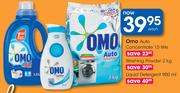 Omo Auto Concentrate-1.5Ltr Omo Washing Powder-2kg Or Omo Liquid Detergent-900ml Each