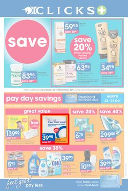 Clicks : Feel Good Pay Less (23 Oct - 18 Nov 2014), page 1