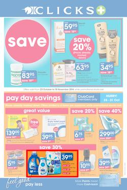 Clicks : Feel Good Pay Less (23 Oct - 18 Nov 2014), page 1