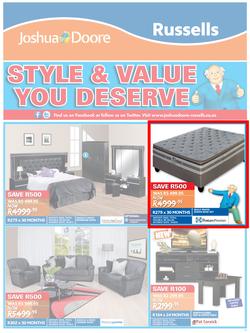 Joshua Doore & Russells : Style & Value You Deserve (6 Jul - 12 Jul 2015), page 1