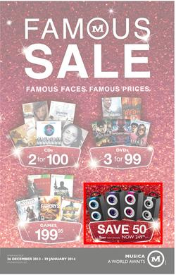 Musica : Famous Sale (26 Dec - 29 Jan 2014), page 1