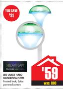 Solar Flair LED Large Halo Mushroom Stem