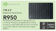 Seagate 1TB 2.5" External Hard Drive