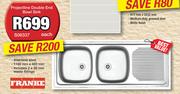 Franke Projectline Double End Bowl Sink S06337- Each