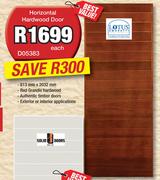 Horizontal Hardwood Door D05383-Each