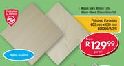 Polished Porcelain Nano Sealed Tiles 600x600mm-Per Sqm