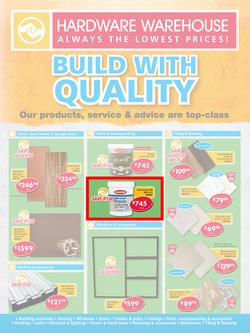 Hardware Warehouse Gauteng : Build With Quality (22 Feb - 4 Mar 2016), page 1