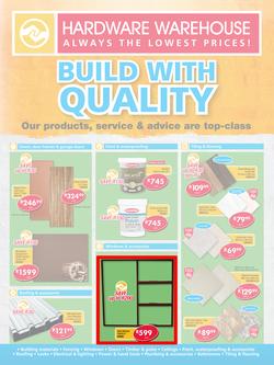 Hardware Warehouse Gauteng : Build With Quality (22 Feb - 4 Mar 2016), page 1