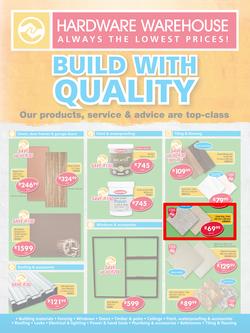 Hardware Warehouse Gauteng : Build With Quality (22 Feb - 4 Mar 2016), page 1