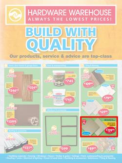Hardware Warehouse Gauteng : Build With Quality (22 Feb - 4 Mar 2016), page 1