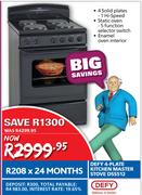Defy 4 Plate Kitchen Master Stove DSS512