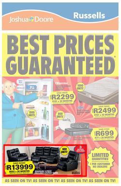 Joshua Doore & Russells : Best Prices Guaranteed (7 Sep  - 20 Sep 2015), page 1