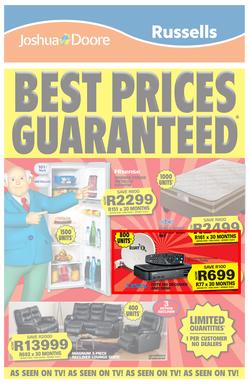 Joshua Doore & Russells : Best Prices Guaranteed (7 Sep  - 20 Sep 2015), page 1