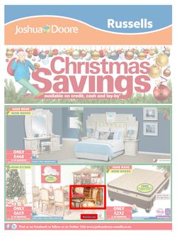 Joshua Doore & Russells : Christmas Savings (21 Oct - 18 Nov 2015), page 1