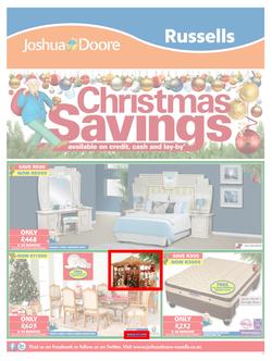 Joshua Doore & Russells : Christmas Savings (21 Oct - 18 Nov 2015), page 1