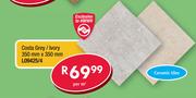 Ceramic Tiles Costa Grey/Ivory 350x350mm L09425/4-Per Sqm
