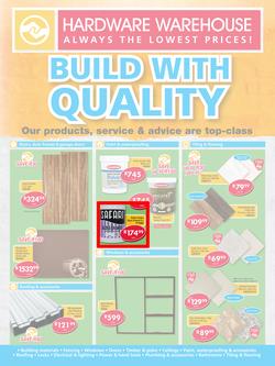 Hardware Warehouse Mpumulanga : Build With Quality (22 Feb - 4 Mar 2016), page 1