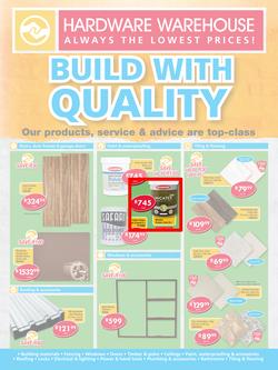 Hardware Warehouse Mpumulanga : Build With Quality (22 Feb - 4 Mar 2016), page 1