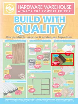 Hardware Warehouse Mpumulanga : Build With Quality (22 Feb - 4 Mar 2016), page 1