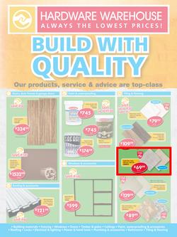 Hardware Warehouse Mpumulanga : Build With Quality (22 Feb - 4 Mar 2016), page 1