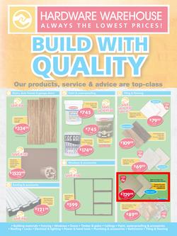 Hardware Warehouse Mpumulanga : Build With Quality (22 Feb - 4 Mar 2016), page 1