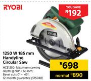 Ryobi 1250W 185mm Handyline Circular Saw HCS1250