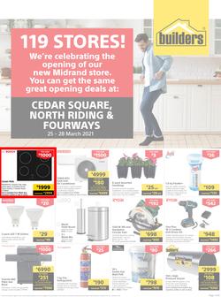 Builders Cedar Square, North Riding & Fourways : 119 Stores! (25 March - 28 March 2021), page 1
