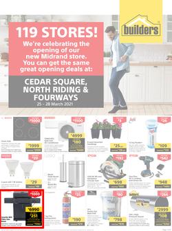 Builders Cedar Square, North Riding & Fourways : 119 Stores! (25 March - 28 March 2021), page 1