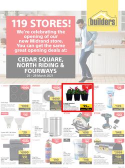 Builders Cedar Square, North Riding & Fourways : 119 Stores! (25 March - 28 March 2021), page 1