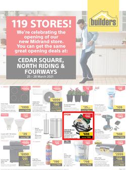 Builders Cedar Square, North Riding & Fourways : 119 Stores! (25 March - 28 March 2021), page 1