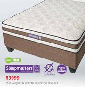 Sleepmasters 152cm (Queen) Seattle Euro Top Base Set