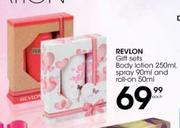 Revlon Gift Sets Of Body Lotion 250ml, Spray 90ml And Roll On 50ml-Each