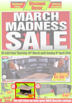 Discount Decor : March Madness Sale (10 Mar - 9 Apr 2016), page 1