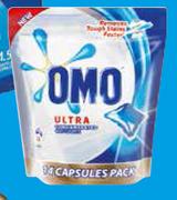Omo Liquid Detergent With/Without Comfort 1.5Ltr Or Capsules 14's Pack-Each