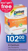 Centrum My Nutrients Antioxidant 60 Tablets-Per Offer