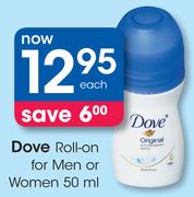 Dove Roll-On For Men Or Women-50ml