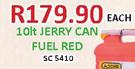 Addis 10Ltr Jerry Can Fuel Red-Each 