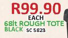 68Ltr Rough Tote Black
