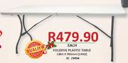 Folding Plastic Table 1860x760mm(14kg) SC29894