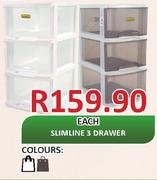 Slimline 3 Drawer-Each 