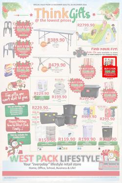 West Pack Lifestyle (22 Nov - 26 Dec 2016), page 1