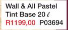 Plascon Wall And Pastel Tint Base-20L