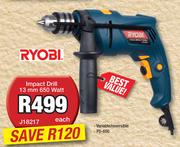 Ryobi Impact Drill 13mm 650Watt PD-650 Each
