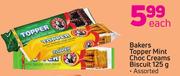 Bakers Topper Mint Choc Creams Biscuits-125g Each