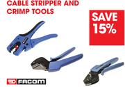 Facom Crimp Tool For Pre-Insulated Terminals 504-3260